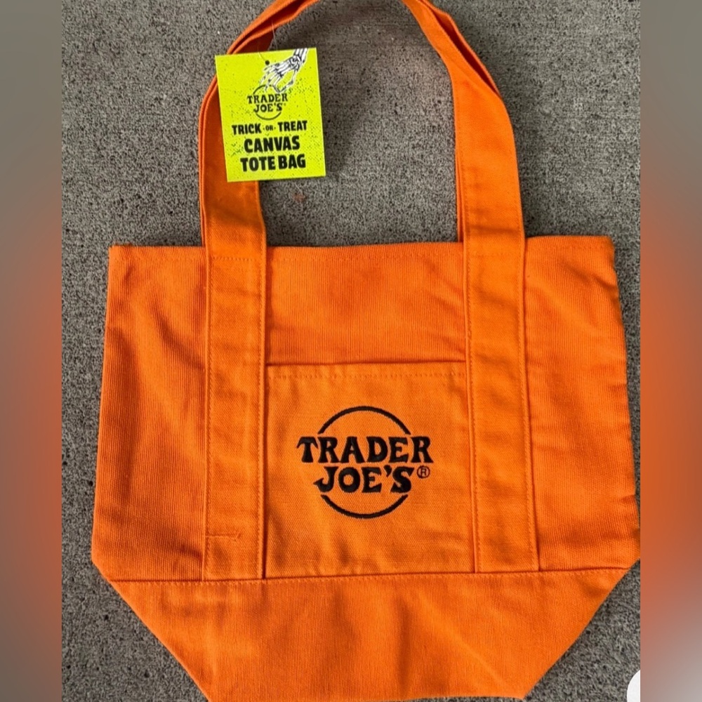 Limited Edition Trader Joe’s Halloween 4 mini canvas bags tote trick or treat - Picture 5 of 6